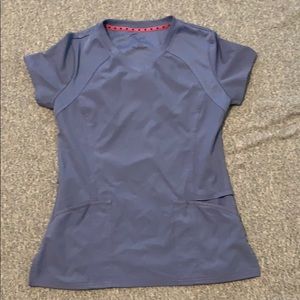 Nurse scrub top light blue/sky blue heart soul